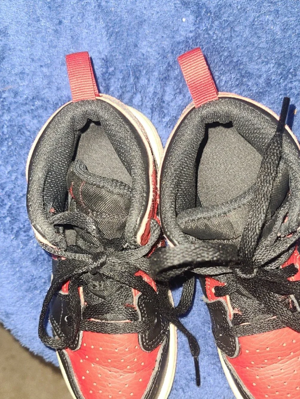 Air Jordan 1 Mid “Banned” Bred Toddler Baby Boy Shoes Size 9c - Picture 10 of 12